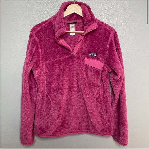 Patagonia Re-Tool Snap-T Fleece Pullover Sweater Fascia Pink Medium - Picture 2 of 4